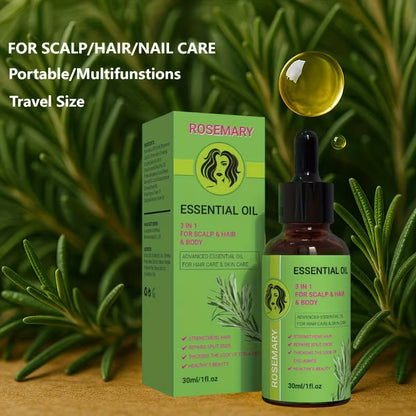 rosemary oil for scalp hair body care 3in 1 for strengthens hair eyelashes moisture body with rosemary jojoba biotin olive fruit   and   flower plant extract for christmas gift mums gift glass   4