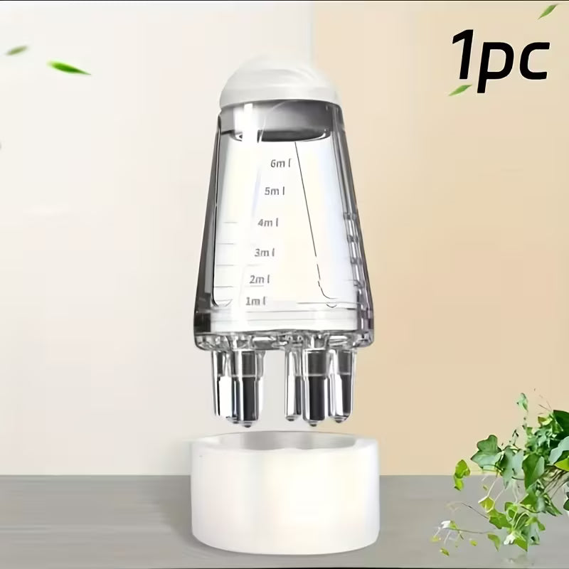 精油头发按摩梳，带滚珠涂抹器，用于生长和造型 - 符合人体工学的 abs 塑胶手柄，多尖端设计适合所有发质，易于使用血清应用，健康护理，护发工具 |时尚现代梳子|精密尖梳 2