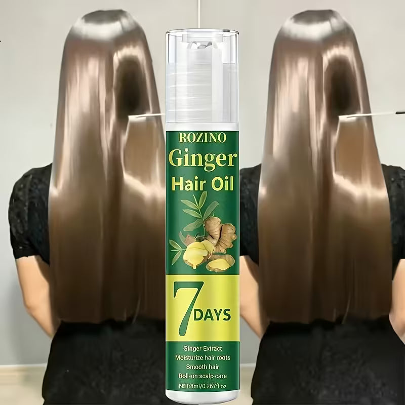 7 day ginger hair care essential oil scalp strengthening serum nourishes repairs soothes controls oil and adds volume removes loose   flakes repairs split damaged ends prevents splitting and breakage instantly repairs frizz 2
