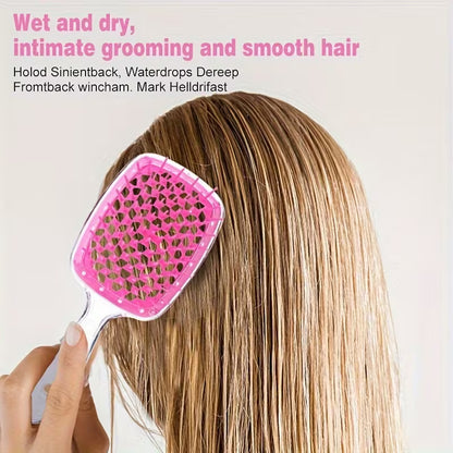 hollow mesh comb for wet and dry use scalp massaging hair   hairdressing tool head massager comb 4