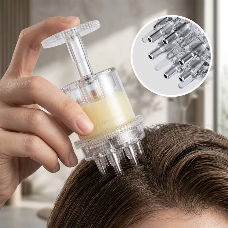 large capacity 20ml creamy scalp massage comb with graduated scale for precise dosing massages the scalp to   absorption   infusing hair   for   coverage scalp serum applicator 0