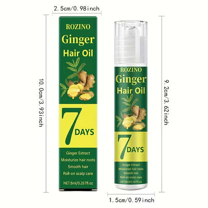 7 day ginger hair care essential oil scalp strengthening serum nourishes repairs soothes controls oil and adds volume removes loose   flakes repairs split damaged ends prevents splitting and breakage instantly repairs frizz 3