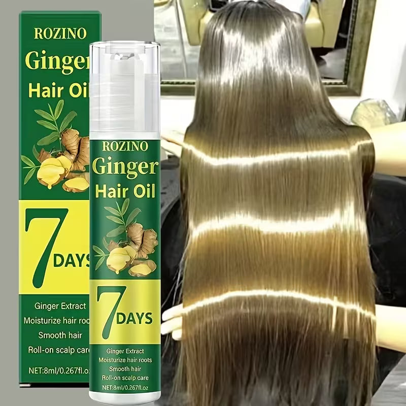 7 day ginger hair care essential oil scalp strengthening serum nourishes repairs soothes controls oil and adds volume removes loose   flakes repairs split damaged ends prevents splitting and breakage instantly repairs frizz 5