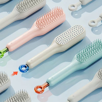 a retractable magic hairbrush   the scalp without damaging hair portable hair massage comb household anti static smoothing brush 5