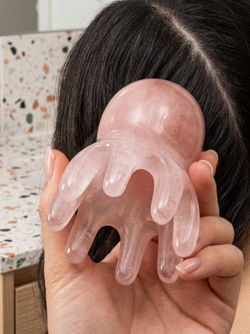 1pc resin octopus comb cute head massager hair care meridian scrapping scalp   spa scrapping healthy massage tool 5