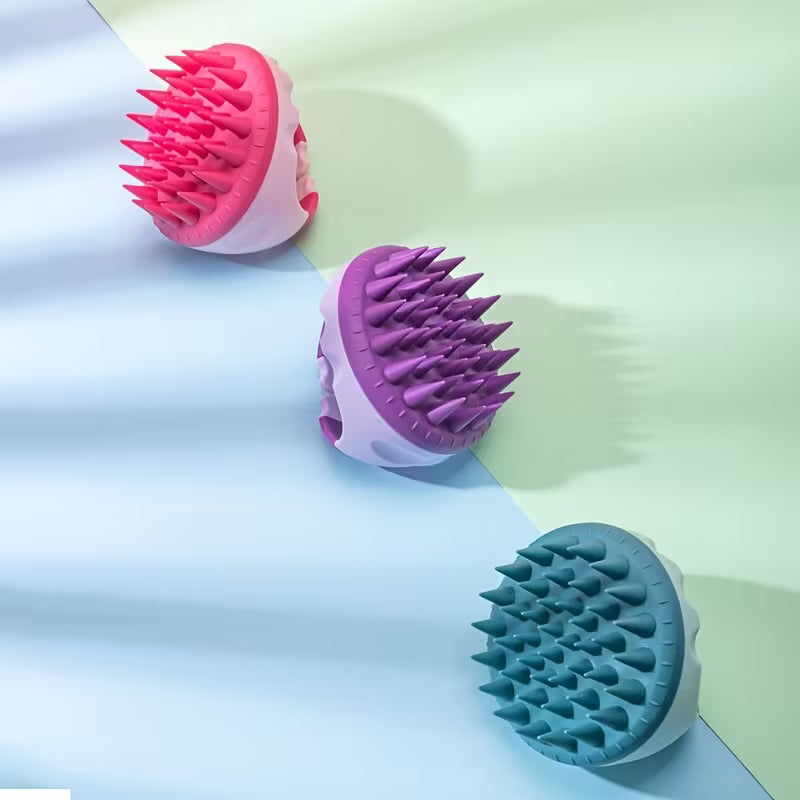 new   washing massage brush multifunctional scalp massage soft tooth comb household hair washing brush hair care tool   durable plastic bristles hair care accessory home   4