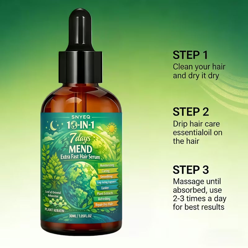 7 days extreme fast hair serum with rosemary biotin   for hair strengthen   scalp   dry damage works on all hair types winter care holiday gift 6