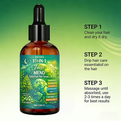 7 days extreme fast hair serum with rosemary biotin   for hair strengthen   scalp   dry damage works on all hair types winter care holiday gift 6